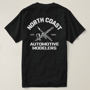 T-shirt NCAM - Chemise croix noire - Impression avant et a