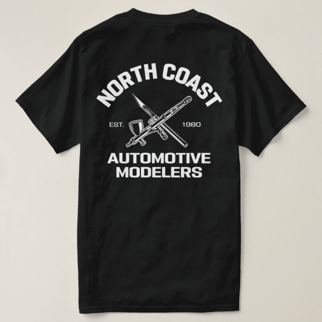 T-shirt NCAM - Chemise croix noire - Impression avant et a (Design dos)