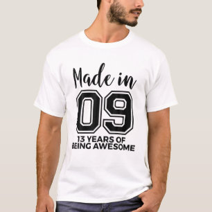 T-shirt Né 2013 13E Anniversaire Garçons Filles 13 Ans De