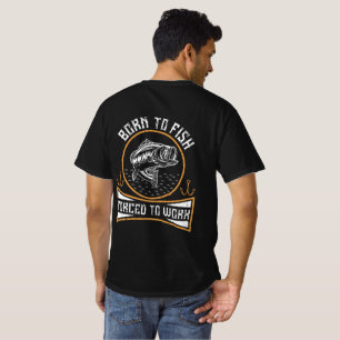 T-shirt Né À Des Poissons Forcés À Travailler