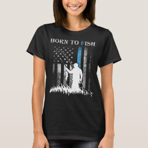T-shirt Né à Fish, mais obligé à travailler Quote de pêche