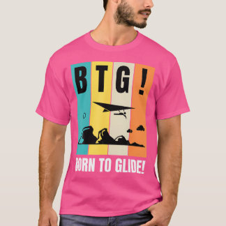 T-shirt Né À Glide Funny Hang Glider
