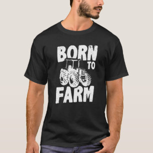T-shirt Né À L'Agriculture Agricole Agricole Agricole T