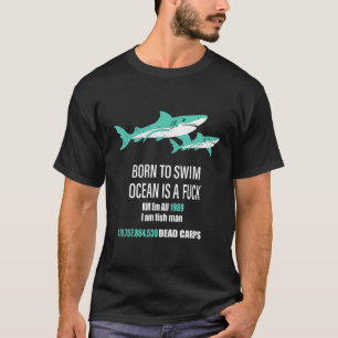 T-shirt Né À Nager Océan Est Un Em Tueur Tout 1989