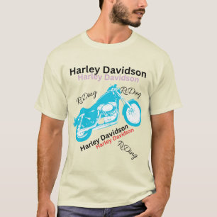 T-shirt Né à Ride - Harley davidson Lover, Anniversaire