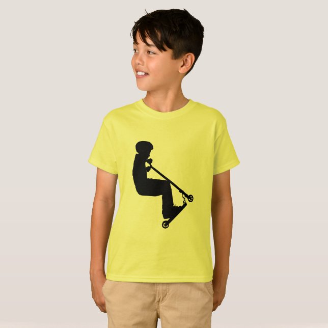 T-shirt Né à Scoot - Stunt Scooter Rider (Devant entier)