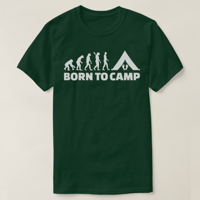 T-shirt Né au camping (Design devant)
