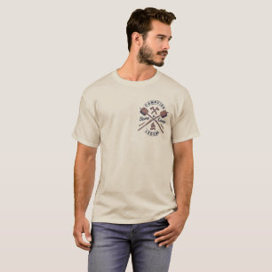 T-shirt Né au feu de camp, légende du camping vintage