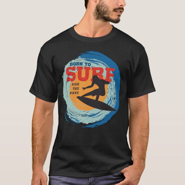 T-shirt Né au Surf (Devant)