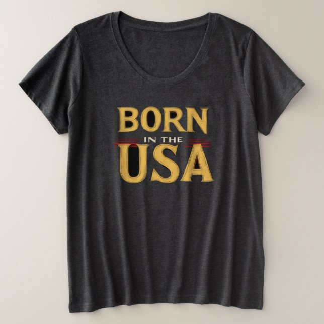 T-Shirt Né aux États-Unis (Design devant)