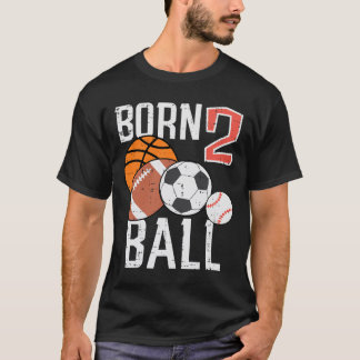 T-shirt Né Basket-ball Football 2e Anniversaire Tout-petit