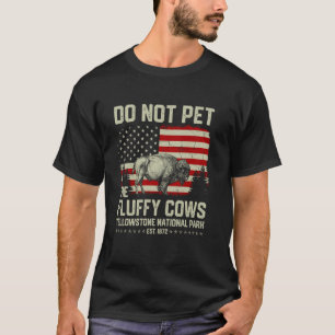T-shirt Ne Caressez Pas Les Vaches Douces Bison Américain
