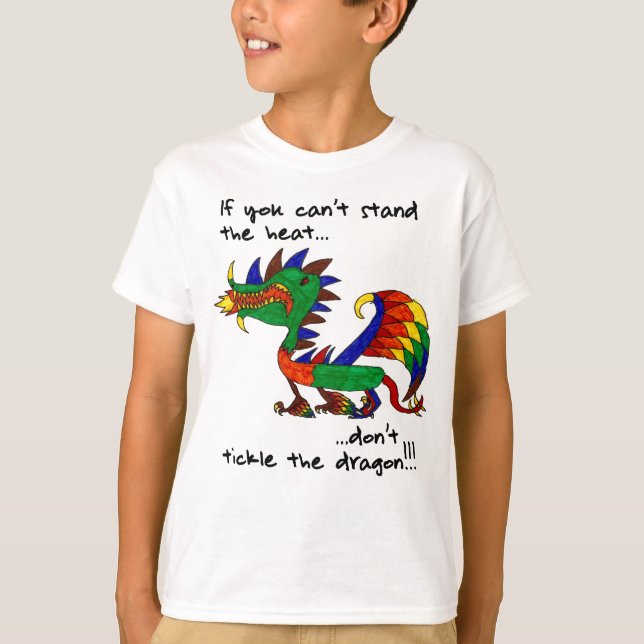 T-shirt Ne chatouillez pas le dragon (Devant)