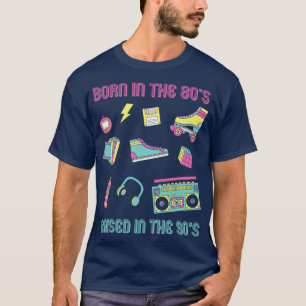 T-shirt Né dans les années 80 Élevé dans les années 90