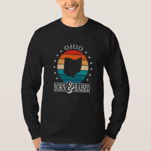 T-shirt Né dans l'Ohio aux États-Unis et fier de l'État ré