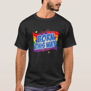 T-shirt Né De Cette Façon Lgbtq Droits Gay Fière Fierté Ar