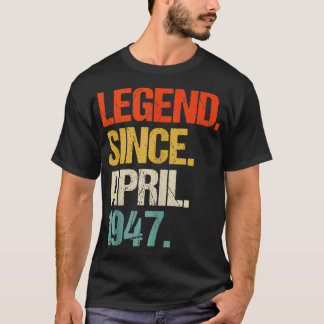 T-shirt Né en 1947 77 Ans Fabriqué en 1947 77e anniversair