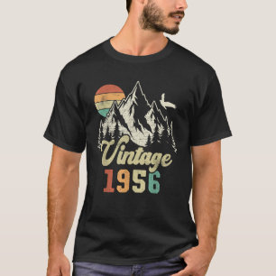 T-shirt Né en 1956 Rétro Cadeau d'anniversaire 70 ans Clas