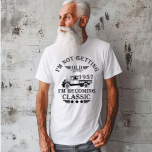 T-shirt né en 1957 anniversaire vintage