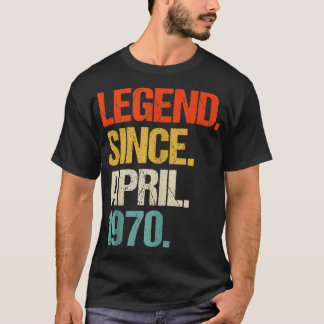 T-shirt Né en 1970 54 Ans Fabriqué en 1970 54e anniversair