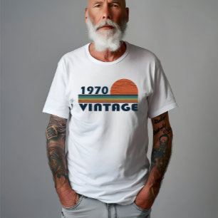 T-shirt Né en 1970 cadeau d'anniversaire vintage
