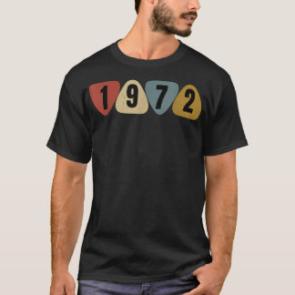 T-shirt Né En 1972 Guitariste Musique Onglet de guitare An