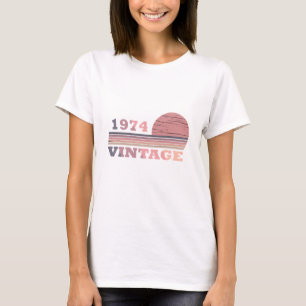 T-shirt né en 1974 cadeau d'anniversaire vintage