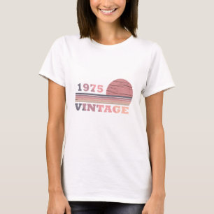 T-shirt né en 1975 fête vintage du 50e anniversaire