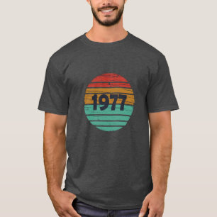 T-shirt Né en 1977 cadeau d'anniversaire vintage