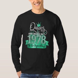 T-shirt Né en 1978 tenue de fête noire turquoise et access
