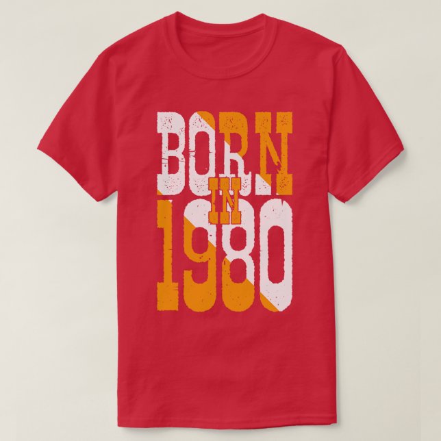 T-shirt Né En 1980 (Design devant)
