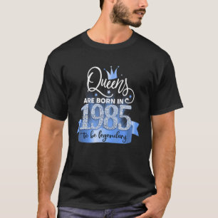 T-shirt Né en 1985 Je Festive Black Blue Party Outfit & A