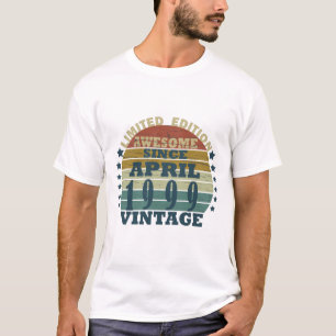 T-shirt Né en avril 1999 anniversaire vintage