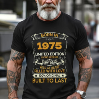 T-shirt Né en édition limitée année personnalisée Annivers