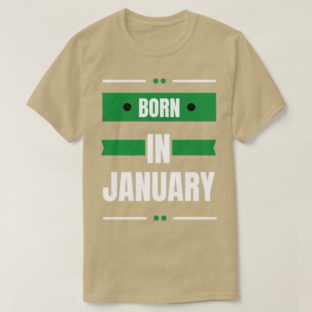 T-shirt Né en janvier (Design devant)