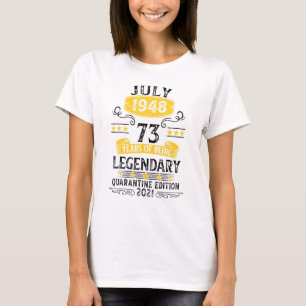 T-shirt Né En Juillet 1948 73 Anniversaire Limité Edi