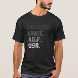 T-shirt Né En Juillet 1996 Légende 25 Ans 25E Anniversai