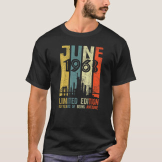 T-shirt Né en juin 1963 60e anniversaire