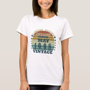 T-shirt Né en mai 1998 anniversaire vintage