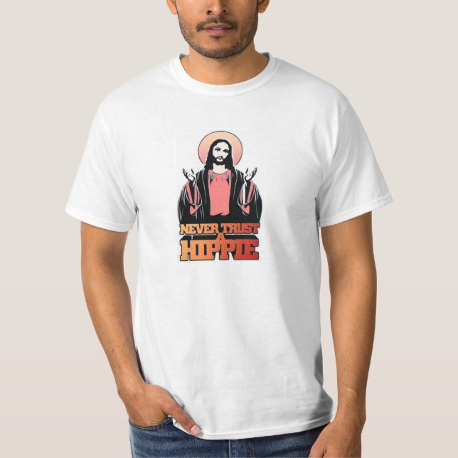 T-shirt Ne faites jamais confiance à une hippie (Devant)