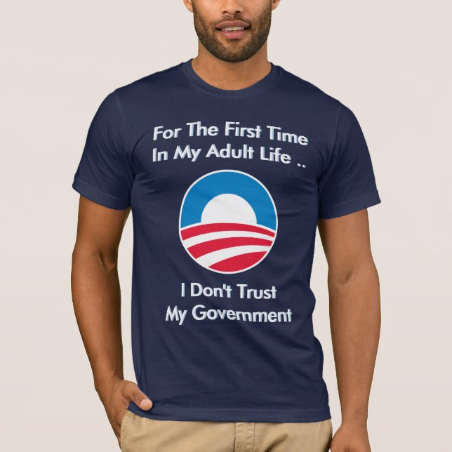 T-shirt Ne faites pas confiance au gouvernement (Devant)