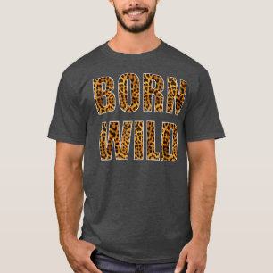T-shirt Né Guépard Tigre Lion Animal Imprimé Léopard 
