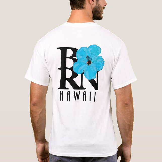 T-shirt NÉ Hibiscus bleu Hawaii (Dos)