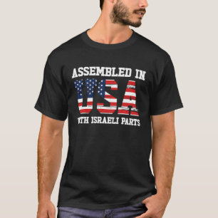 T-shirt Né Israélien Israël Américain États-Unis Citoyenne