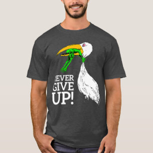 T-shirt Ne jamais abandonner la cigogne et la grenouille