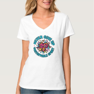 T-shirt Ne jamais abandonner Pop Art imparable