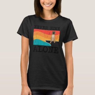 T-shirt Ne jamais marcher seul Mastiff Randonnée graphique