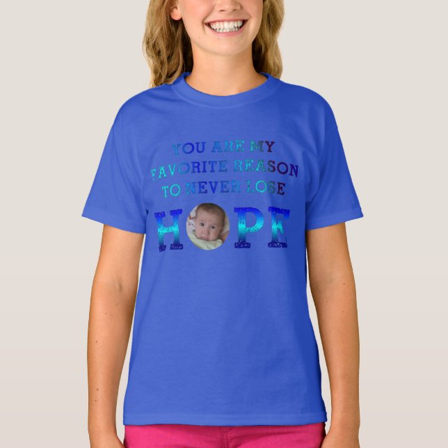 T-shirt Ne jamais perdre espoir - Andy (Devant)