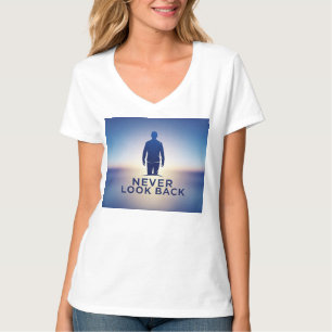 T-shirt Ne jamais regarder en arrière Logo : Faire place à