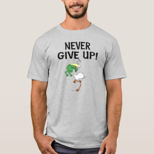 T-shirt Ne jamais renoncer à la motivation pélican et gren